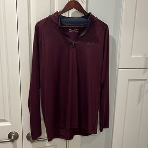 Under Armour 1/4 zip heat gear long sleeve performance shirt XXL